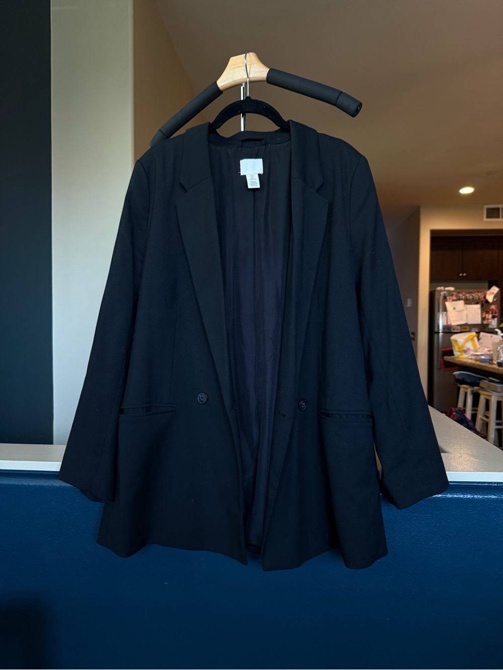 H&M Black Women's Blazer Jacket - Relaxed Tailored Style